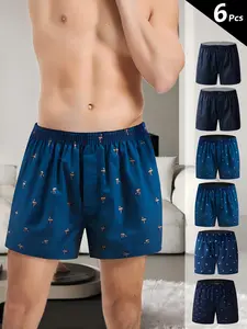 Mens Boxer Shorts Funny Boxers Sleep Short Plaid Cotton Loose Woven Boxers for Men Comfortable & Stylish Everyday Wear - Menswear