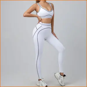 Women's Summer Fashion Yoga 2-Piece Set - Glute-Enhancing Activewear with Sports Tank Top. 5 Color Options for Fitness & Casual Styling s