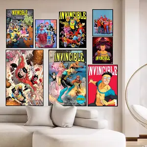 Invincible Anime Canvas Poster Print | Modern Wall Art for Bedroom, Living Room, Cafe & Bar Decor