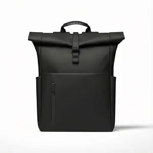 2026 Men’s Roll-Top Backpack, waterproof and lightweight with large capacity. Fits a 15-inch laptop, perfect for work, school, commuting and travel