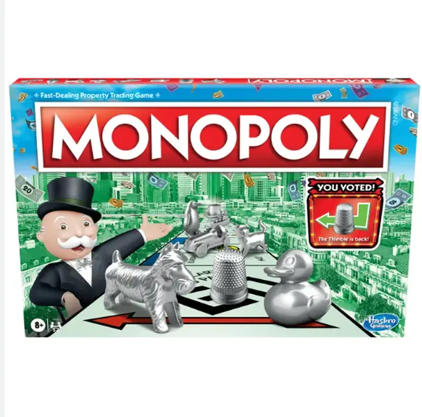 Monopoly Game, Family Board Games for 2 to 6 Players & Kids Ages 8 and Up, Includes 8 Tokens