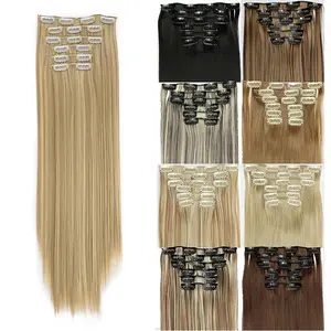 Mystique Hair 24 Inch 6 PCS Synthetic Clip-In Hair Extensions Soft Natural Long Hairpieces for Effortless Glam Perfect for Everyday Use & Special Occasions Quick Easy Application Ideal for Beginners Looking to Transform Their Look Instantly