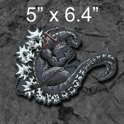 Godzilla Vinyl Decal Sticker – Glossy Multipurpose For Car Window, Laptop, Wall (3M, Multicolor)