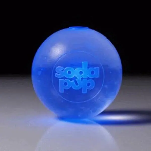 Sodapup Strobe Ball Ultra Durable PUP-X Chewing Floating & Retrieving Ball with Motion-Activated Strobe Light for Night Fetch FDA-Compliant Soft Chewy Synthetic Rubber