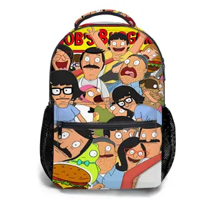 Bob's-Burgers-Backpacks for Girls, Cute School Backpack for Girls Boys, Aesthetic Bookbag for Teens, Lightweight Classic Backpack for Travel, Work, Picnic A-20