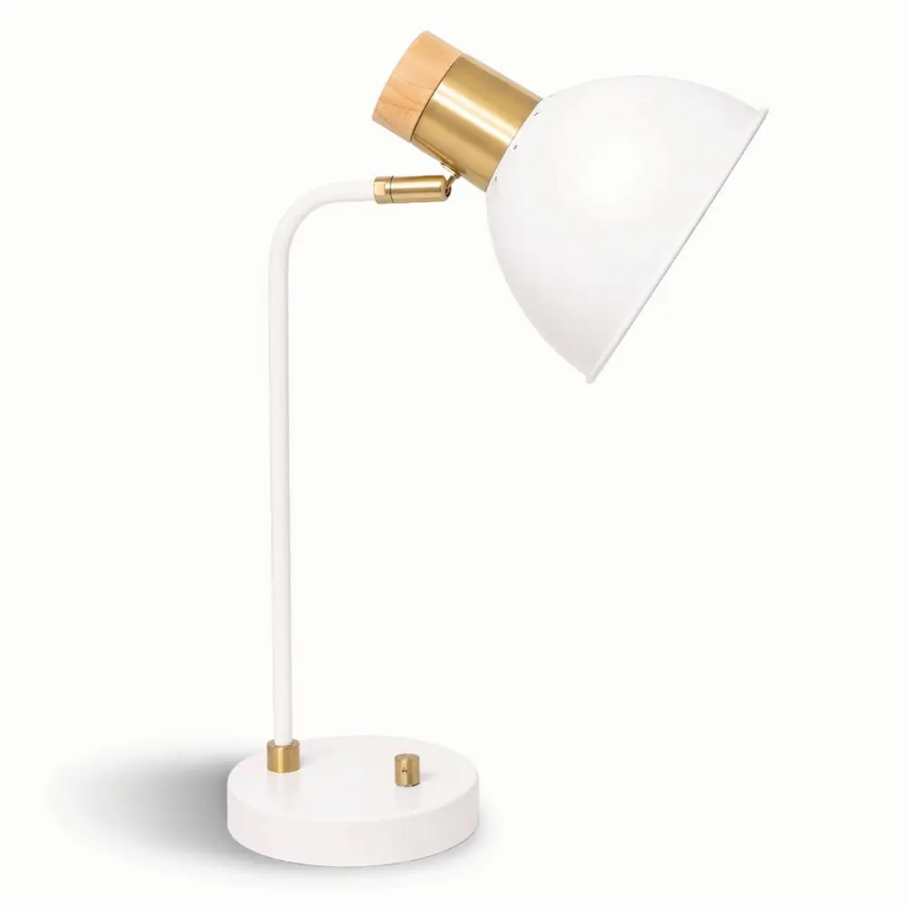 Marlow Glen USB Rechargeable Ivory Iron Task Lamp