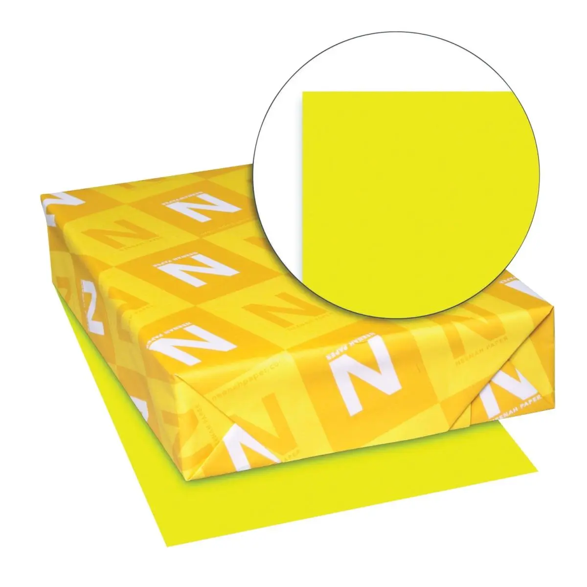 Neenah Paper Astrobrights Sunburst Yellow Premium Bold-Colored Recycled Fiber Blank Paper - 8.5x11 in, 20% Thicker, Acid-Free, FSC-Certified, Copier/Inkjet/Laser Compatible, 500 Sheets (Model 1495108) - Boosts 1-2 Sided Document Longevity, No Choke Hazard