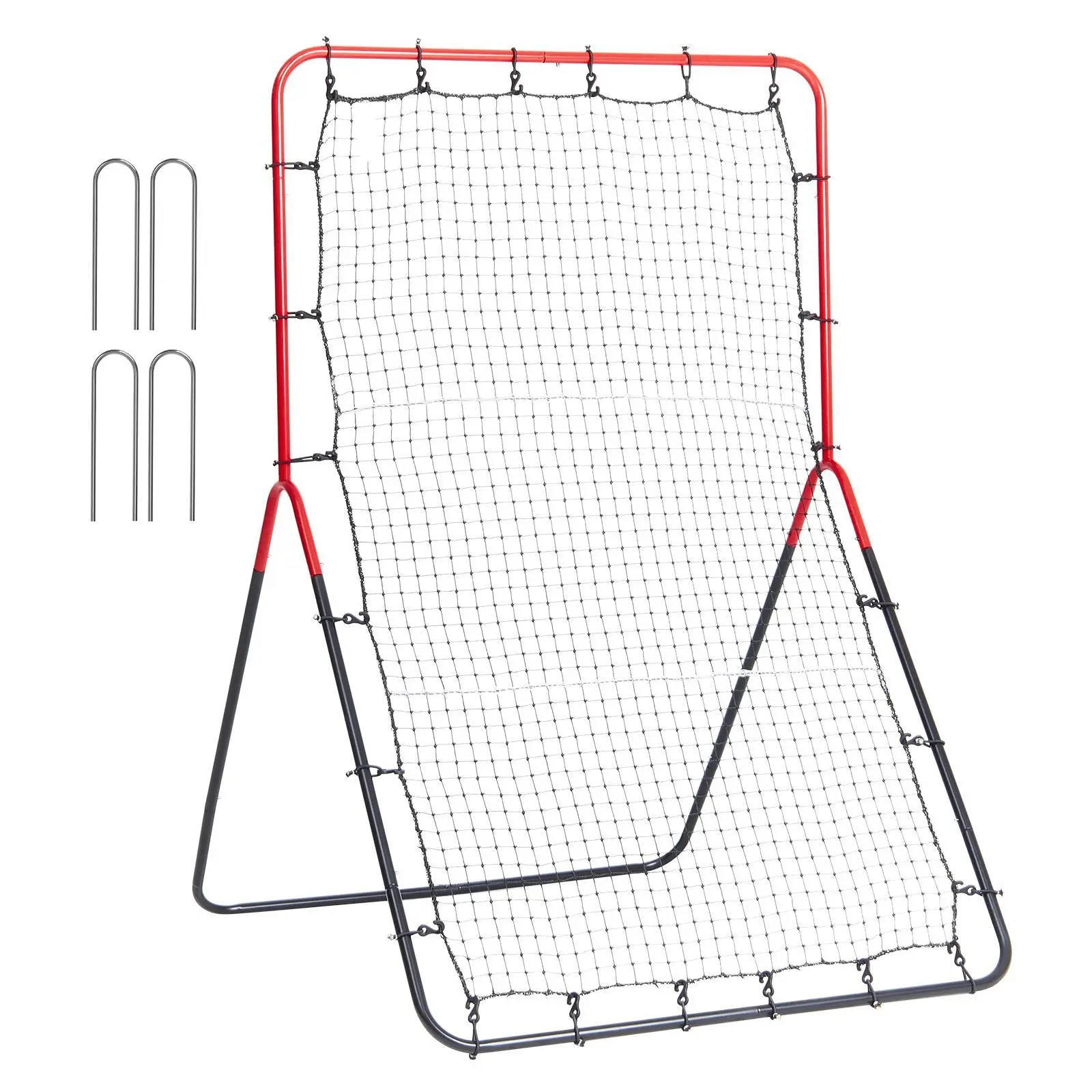 【Summerfinds】VEVOR Baseball And Softball Rebounder Net,  , 3 x 4.5 ft PitchBack Baseball Pitching Nest, 3-Way Baseball, Softball Pitchback Net, Fielding Trainer, Bounce Back Net for Fielding/Throwing Practice