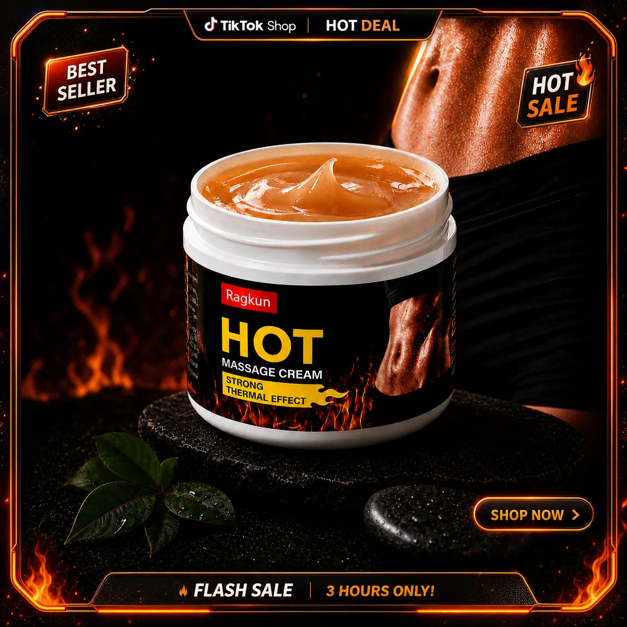Ragkun Exercise Massage Cream for Post-Workout Soreness Relief, Gentle Moisture Body Care with Natural Extracts for Muscle Comfort, Coffee, Smooth Skin Routine, Muscle Relief, Soothing, Athletic Performance Enhancement, Moisturizer, Cosmetic, Body Care Mo