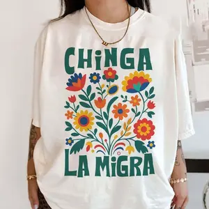 Chinga La Migra T-shirt – Abolish ICE Protest Tee, No Human Is Illegal Latino Rights Shirt, Immigrant Justice Graphic Tee