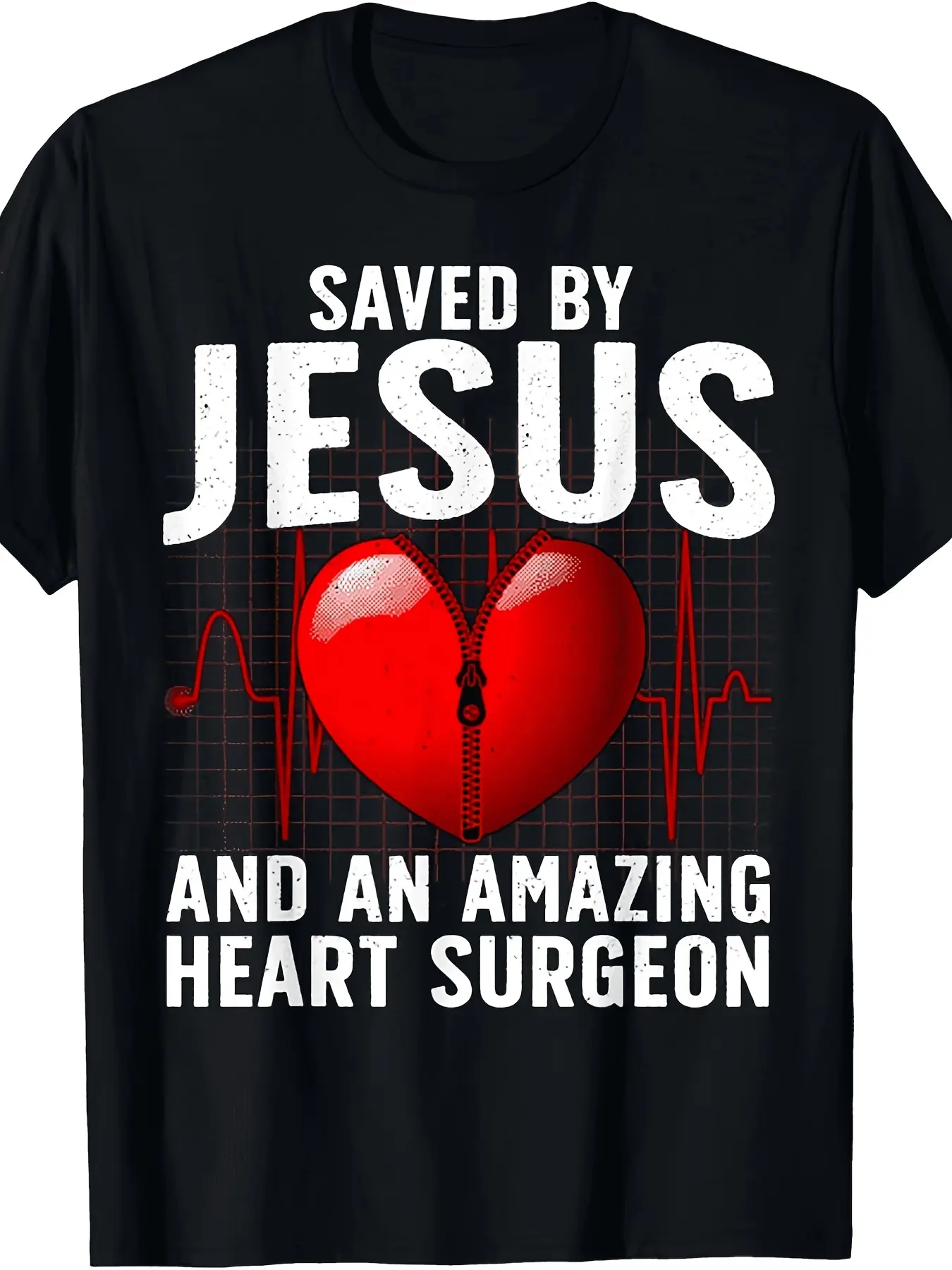 Cool Heart Surgery For Men Women Heart Cardiac Reh unisex soft cotton short sleeve t shirt, vintage graphic casual tee for men women teens, perfect birthday holiday gift for camping travel gym daily street  wear