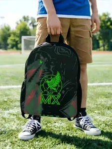 1PC Personalised Backpack Mexico Schoolbag For School Sturdy Shoulder Football High School Students Handbag For GiftsBack to School Season Match Day Essentials