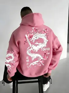 A popular men’s and women’s style hooded sweatshirt for autumn and winter, featuring designs of samurai swords, dragon patterns, and cherry blossoms. This casual, comfortable long-sleeved hooded sweatshirt is perfect for autumn and winter. It has a street