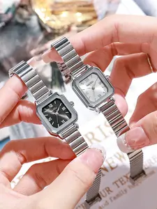 New Versatile Fashion Women's Watch, Square Quartz Wristwatch, Unique Style Student Party Accessory, Casual Ladies' Timepiece