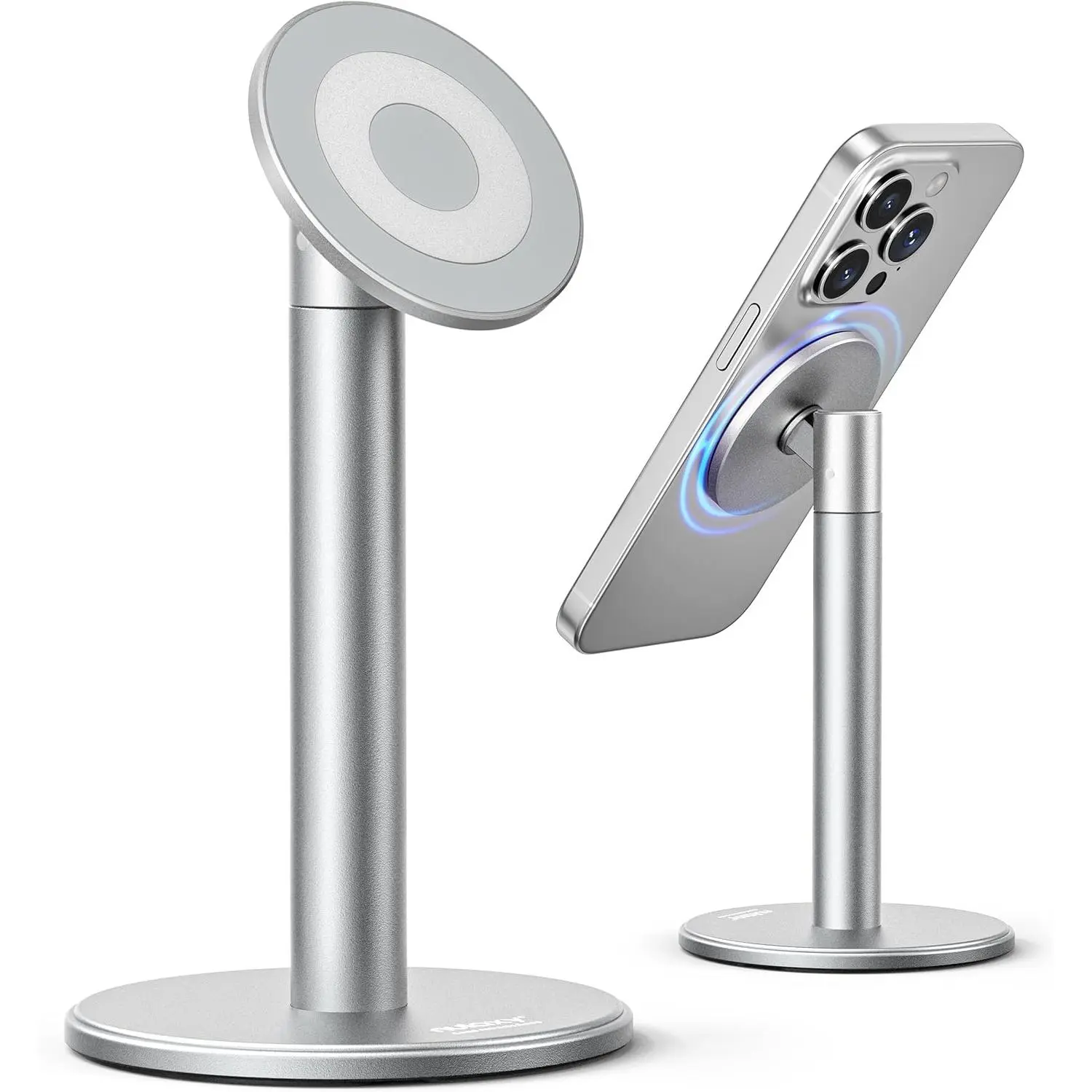 Full  Phone Stand, 360 Rotating Cell Phone Stand for Desk with Metal Ring, Adjustable Phone Holder Compatible with Phone 17 16 15 14 13 Pro Max and MagSafe Case,