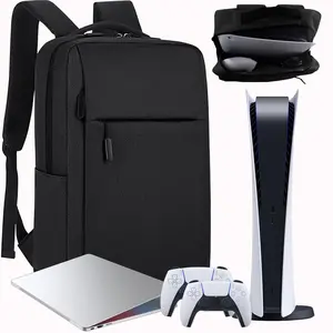 Travel Backpack for PS5, Protective Carrying Case Storage Bag Compatible with PlayStation  Console for Game Disc