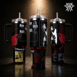 Nine Inch Nails The Downward Spiral Tumbler with Handle - Straw 20oz & 40oz