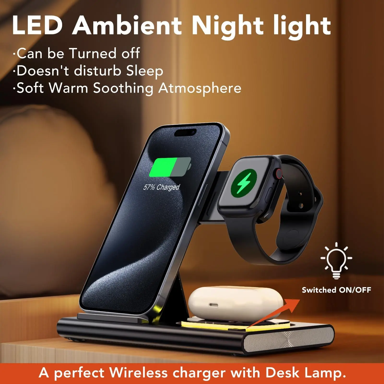 Bapsync GlowDock™ — 4-in-1 Foldable Wireless Charging Station