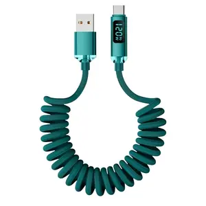 Super Fast Charging Data Cable, USB to Type-C Line, 3A, 3.3 Feet/6.6 Inches, Nylon Braided, Durable Anti-Tangle Design, USB Fast Charge