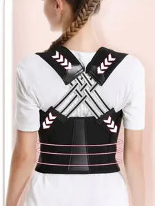 YZY Curve 1 Count Adjustable Posture Corrector Back Brace Shoulder,Waist Cincher with Shoulder Support for Men and Women Belts, Adjustable Full Back Support Upper and Lower Waist Trainer,Waist Training Belt,Corset,Girdle,For Daily Wear & Office Use