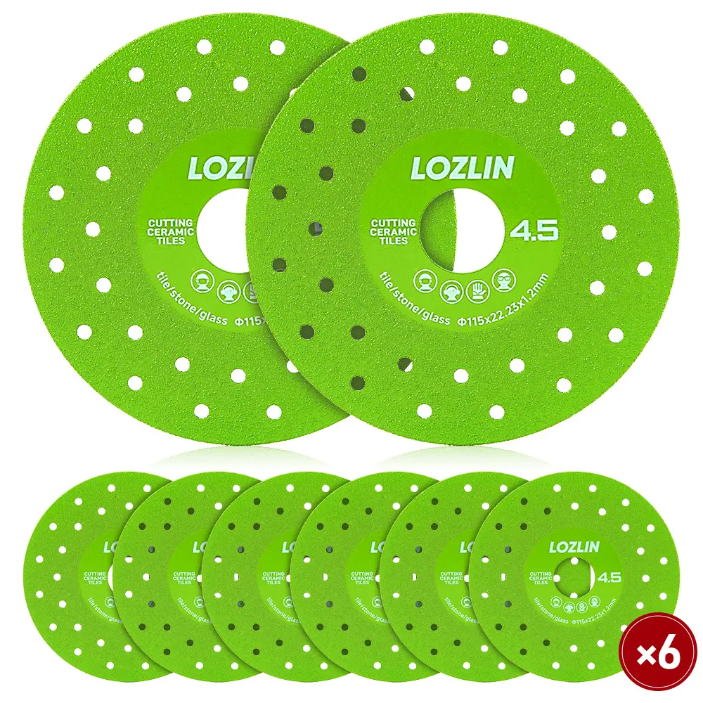 3PCS/6PCS 4.5" Glass Cutting Disc for Angle Grinder, Rock Slab Grinding Disc Diamond Cutter Saw Blade, Ultra-Thin Cutting Grinding for Marble Granite Porcelain Tile Glass
