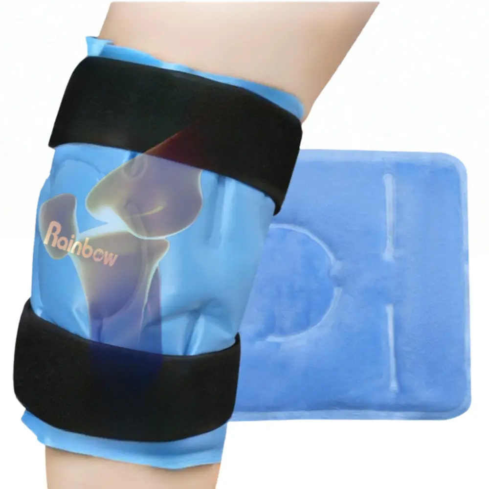 Ice Pack for Knee, Reusable Gel Ice Wrap for Leg, Knee Hot Cold Compress