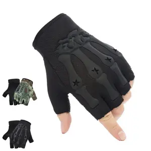 Fingerless Gloves Cycling Non-slip Half Finger Gloves for MTB Bike Outdoor Sports Exercise Skate Skateboard Roller Skating Tactical