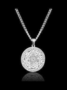 Stainless Steel Seven Angels Ancient Seal Necklace, Solomon Protection Pendant, Spiritual Healing Amulet, Michael & Raphael Medal Gift