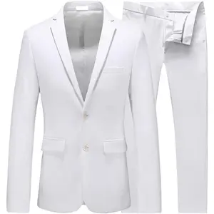 UNINUKOO Men's Suit Slim Fit 2 Button 2 Piece Suits for Men Party Formal Dress Solid Tuxedo Blazer Jacket Pants Set