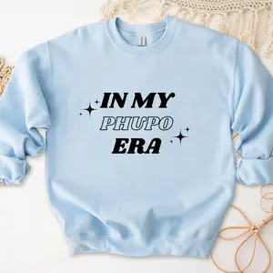 In My Phupo Era Sweatshirt by Humraha | Desi Arab Muslim Fashion Apparel Gifts for Ramadan Eid Nikkah Wedding Couples Families New Moms Aunts Uncles Grandparents | Pakistan India Bangladesh Palestine Lebanon Egypt Syria