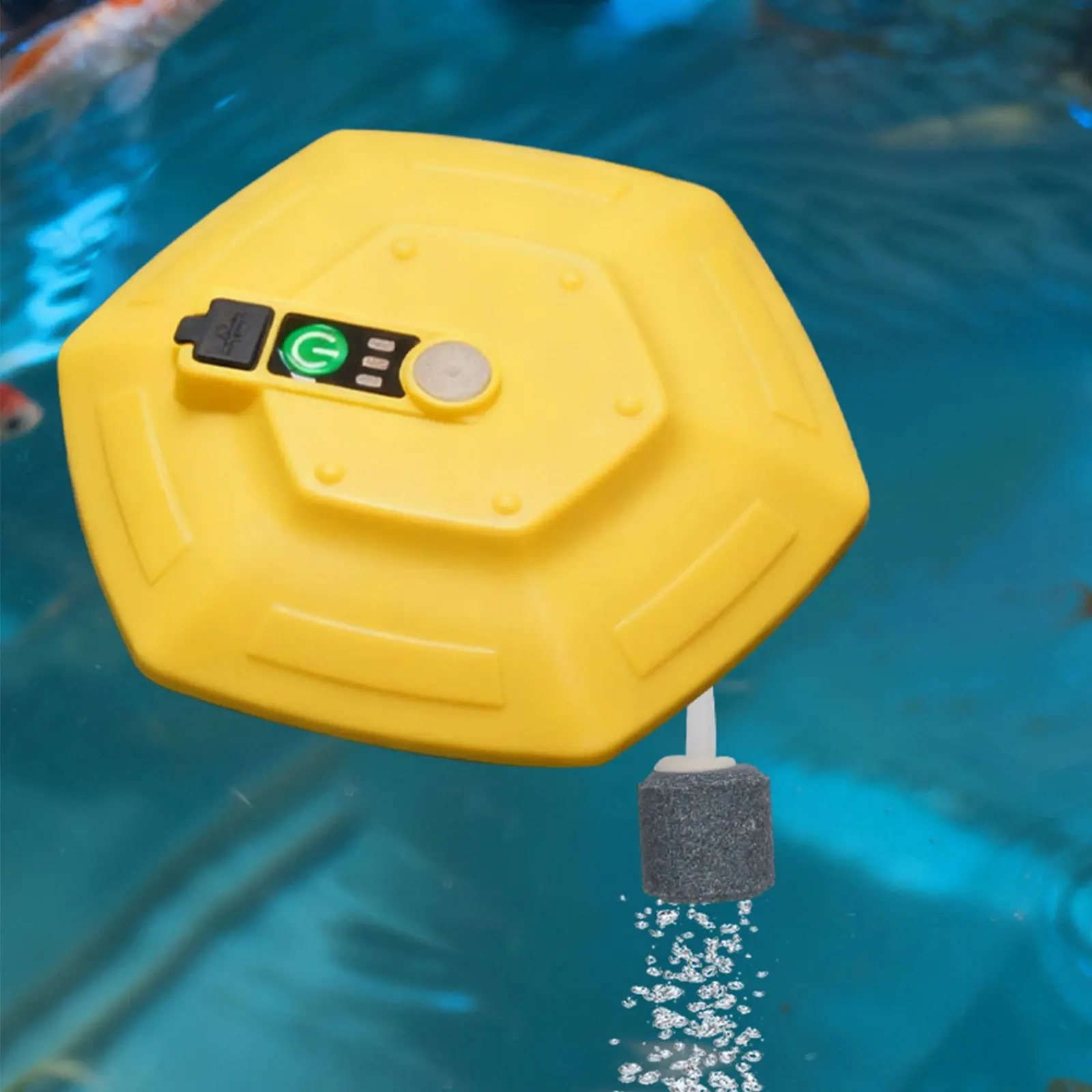 Floating & Rechargeable Bait Bucket Aerator,Portable Aerator For Fishing 3-Mode
