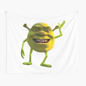 Shrek Wazowski Tapestry Meme Tapestry Funny Man Cave Wall Flag for College Dorm Decor, Outdoor, Bedroom or Home Gifts