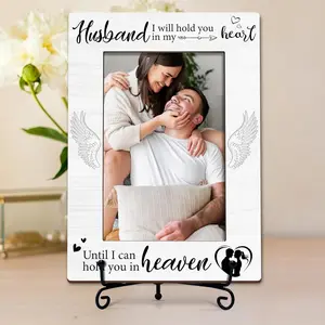 Memorial Gifts for Loss of Husband, Husband Memorial Picture Frame with Iron Stand, Sympathy Bereavement Remembrance Gift for Loss of Loved Ones Fits 4x6 Photo