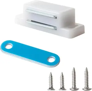 Cabinet  Latch White  Door Catch for Cupboard Wardrobe and Shutter Hardware  Closure, Pack of 4