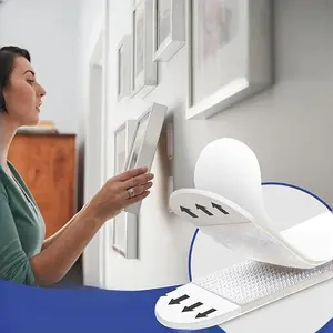 Large Heavy-Duty Picture Hanging Strips, Strong Adhesive, No Damage Detachable Frame Hooks, Tool-Free Installation, Easy Mounting for Frames & Mirrors, Easy Installation, Hanging Strips
