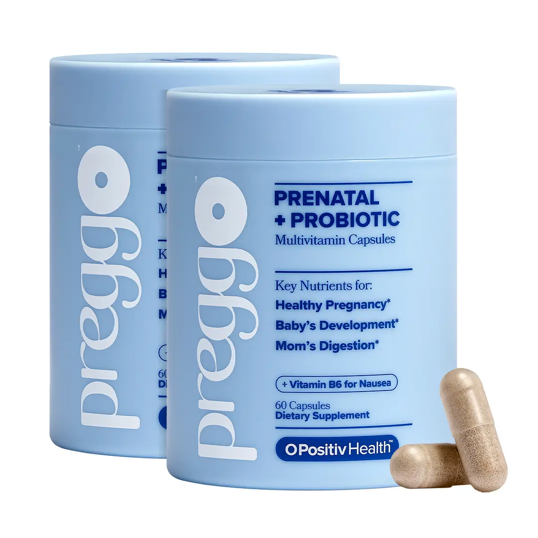 Preggo Prenatal + Probiotic Multivitamin 2-Pack for Healthy Pregnancy ...