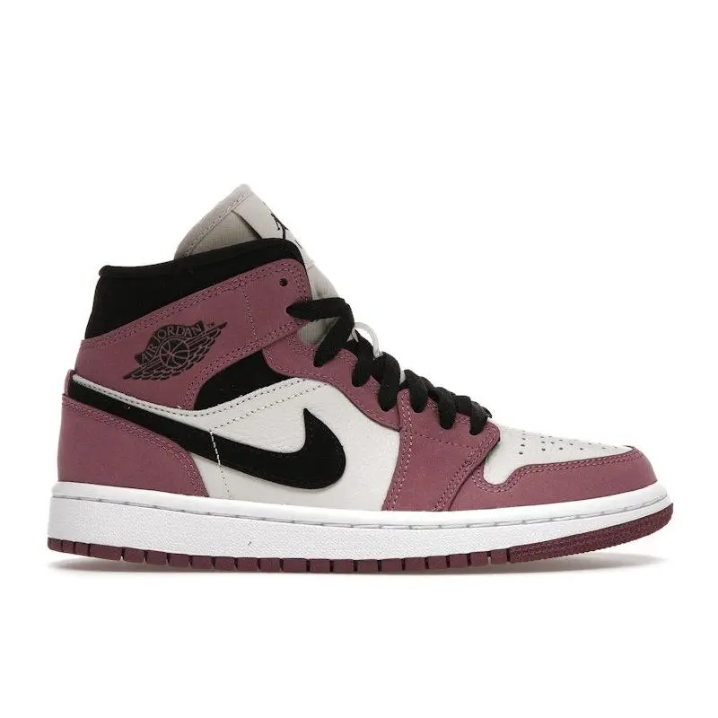 Jordan Women's 1 Mid SE Light Mulberry Basketball Shoes, from StockX
