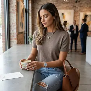 Women's Lightweight Wool Blend Short Sleeve Sweater Top - Business Casual Office Wear Comfortable Soft Knit Pullover Perfect for Everyday Work Fashion Style Ladies Clothing