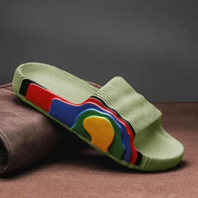 Green - High Quality Men, Women and Kids Fashion Slides with Customized Color Pattern For All-Season. Footwear Walking Shoes Shoe  Slipper Comfort Breathable Casual. Footwear Boy Design Elegant Soft
