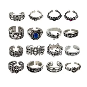 Gothic Chrome Medal Stainless Steel Ring for Men Women High-Quality Durable Statement Jewelry Fashion Accessories Comfortable Fit Ideal Gift