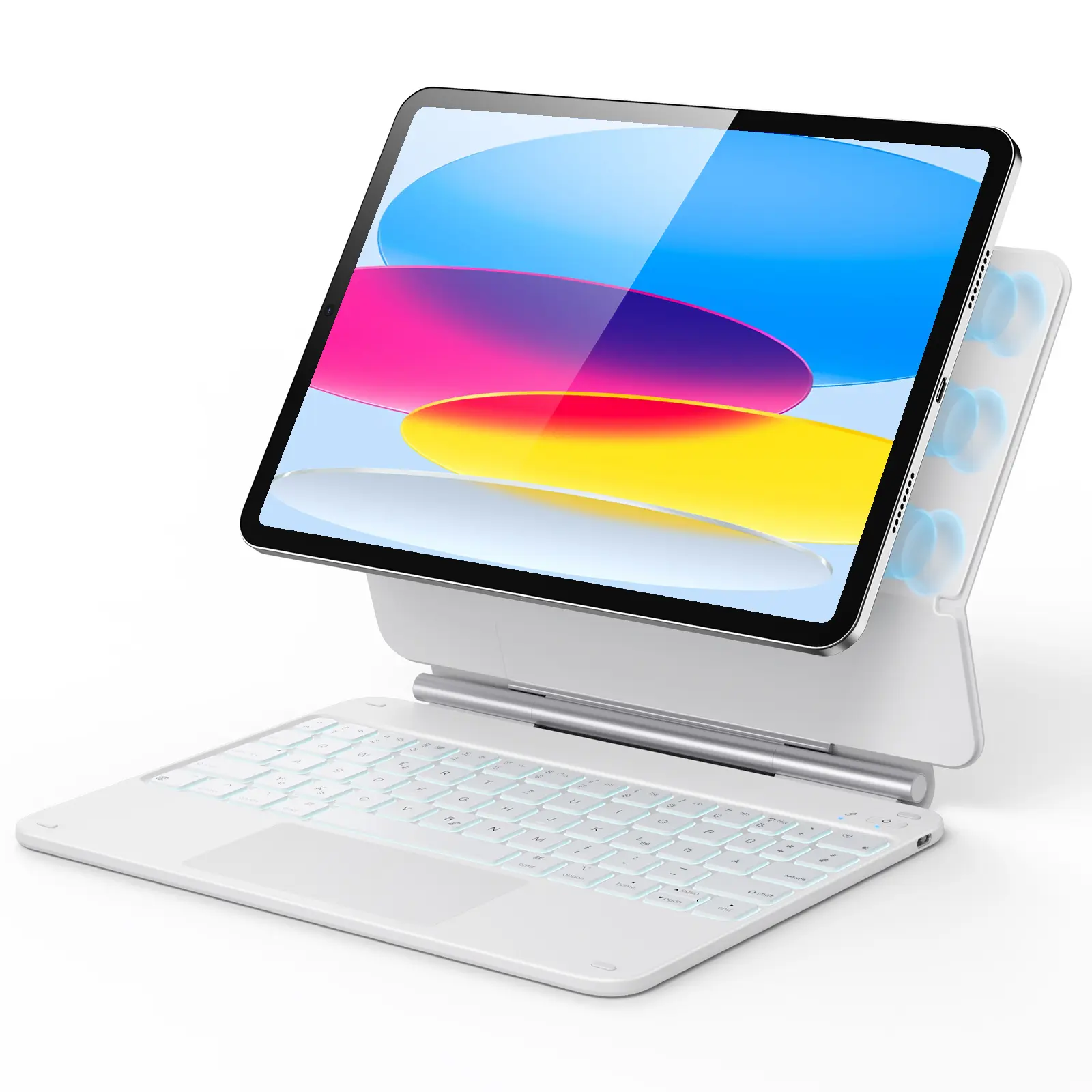 ESR Floating Keyboard for iPad,Easy-Set Floating Cantilever Stand,Precision Multi-Touch Trackpad, Backlit Keys,Adjustable Viewing Angle ESR Floating Keyboard for iPad,Easy-Set Floating Cantilever Stand,Precision Multi-Touch Trackpad, Backlit Keys,Adjustable Viewing Angle