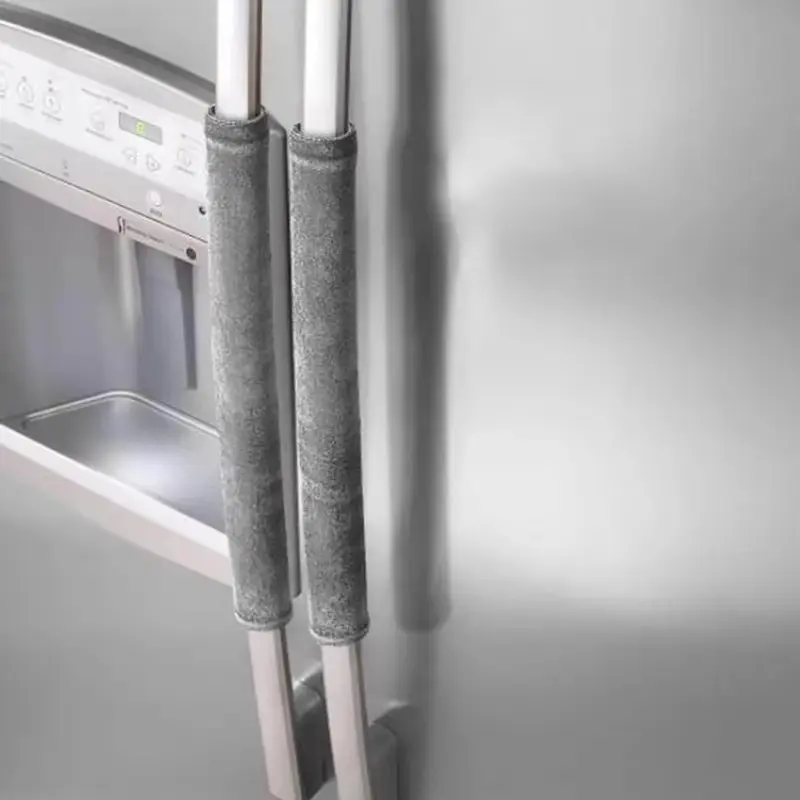 2Pcs Refrigerator Door Handle Cover Kitchen Appliance Decor Handles Antiskid Anti Slip Protector Gloves Fridge Oven Keep off Fingerprints