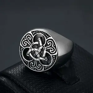 Stainless Steel Celtic Irish Love Knot Ring – Matching Couple Jewelry for Men & Women,