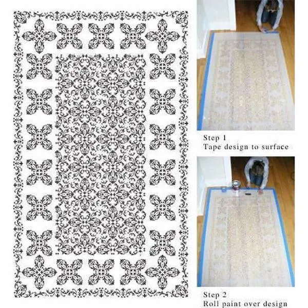 Persian Carpet Wall Stencil