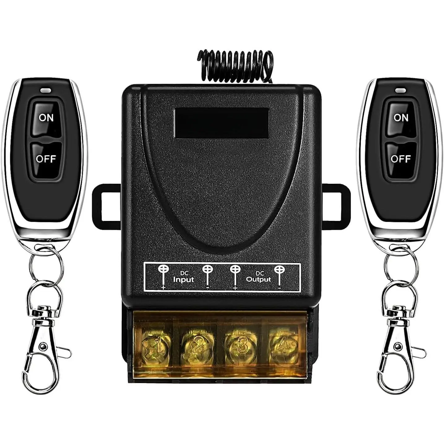 12  Remote  ,DC12V/24V/48V/72V/30A Relay,Remote Control ,RF Remote Control with 328FT Long Range for  Kinds DC Motors,Fans lamp, Roller Lind Door.