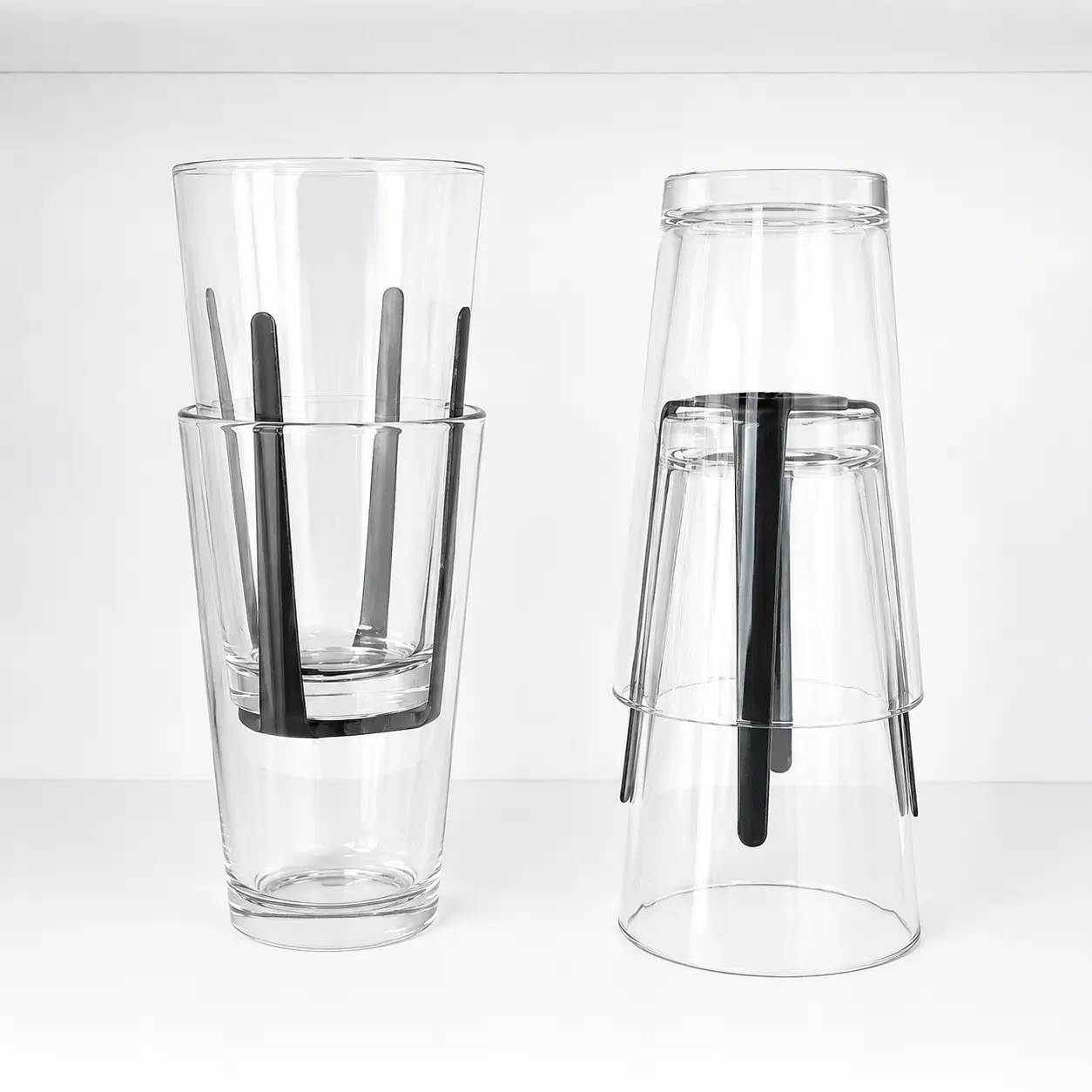 PintCones Stacking Spacers, 12-Pack Kitchenware Drinkware Accessory for Protecting Glassware from Chips & Breakage