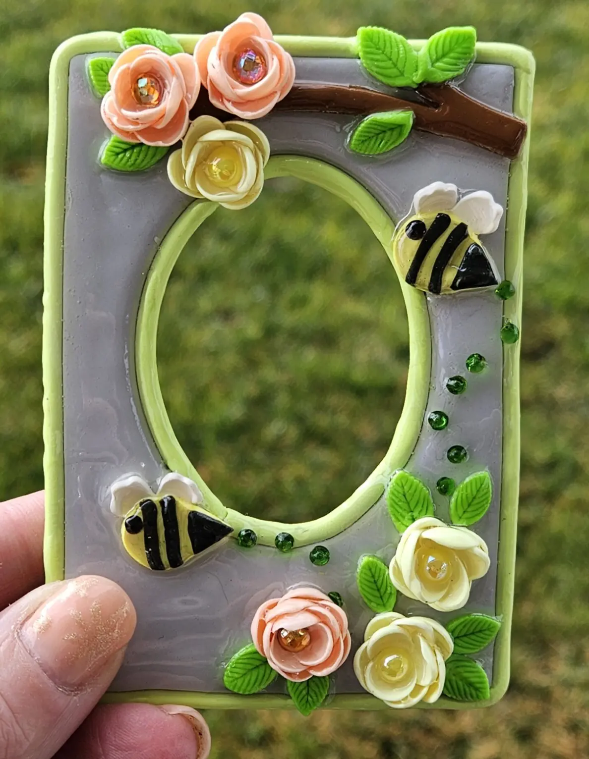 Honey Bee Polaroid Magnet Frame- Cute Fridge Decor & Gift for Bee Lovers!