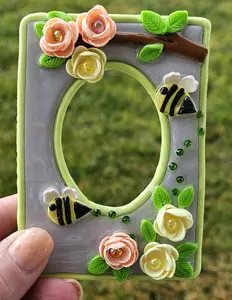 Honey Bee Polaroid Magnet Frame- Cute Fridge Decor & Gift for Bee Lovers!