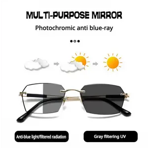 All-Black Smart Progressive Reading Glasses – Auto-Adjusting Photochromic Zoom Lenses, Blue Light Blocking & UV Protection, Unisex Full Frame