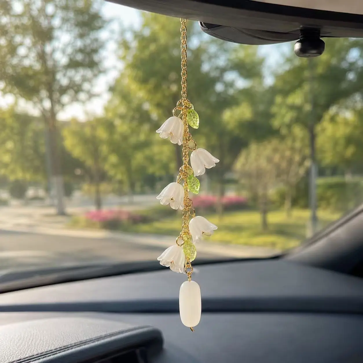 Handmade Bellflower Car Hanging Ornament, Car Interior Decor, Car Interior Accessories, Bag Decoration, Rearview Mirror Accessory, Unique Gift Idea, Creative Present, Car Ornaments